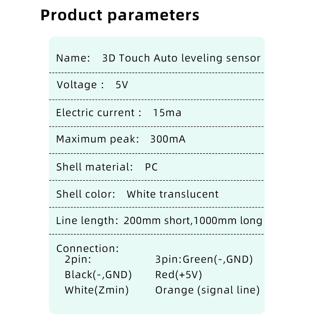 3D Touch Auto Leveling Sensor 3D Printer Accessories Auto Bed Leveling Sensor