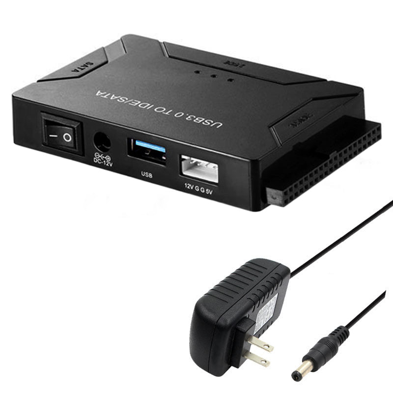 USB3.0 Hard Drive Adapter USB3.0 to SATA / IDE Converter with Power Switch Multifunctional Easy Drive Cable - US Plug