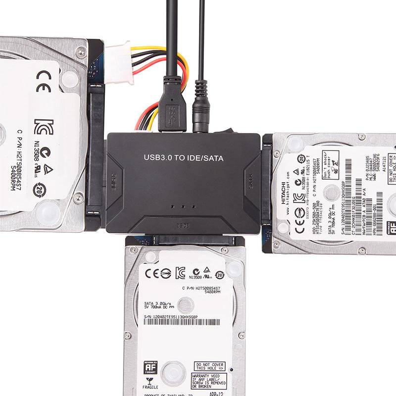 USB3.0 Hard Drive Adapter USB3.0 to SATA / IDE Converter with Power Switch Multifunctional Easy Drive Cable - US Plug