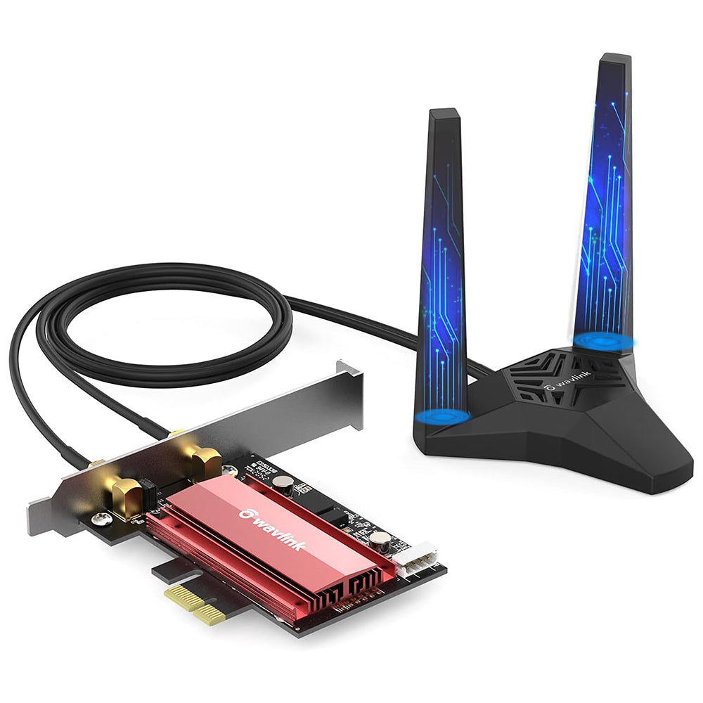 Uniqkart Bluetooth 5.2 WiFi 6E AX3000 PCIe WiFi Network Card 3000Mbps Tri-band Wireless Adapter for PC Computer