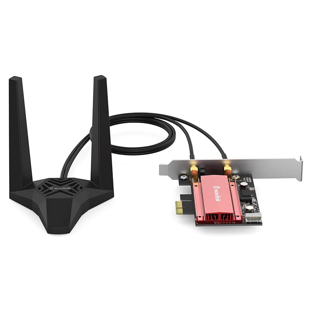 Uniqkart Bluetooth 5.2 WiFi 6E AX3000 PCIe WiFi Network Card 3000Mbps Tri-band Wireless Adapter for PC Computer