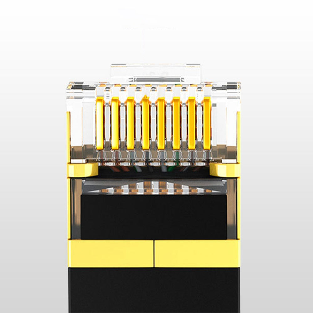 Cablecreation CL0257 1.8m 90 Degree Gold Plated RJ45 LAN Cable Cat7 Gigabit Ethernet Cable 10Gbps Shielded Internet Network Patch Cord - Right Angle