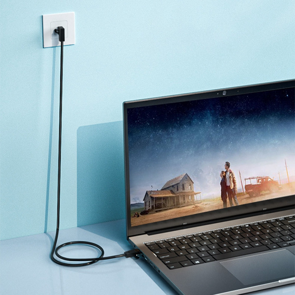 Cablecreation 1m Elbow Design Network Wire, Cat6 Ethernet Cable Gigabit LAN Cable 10Gbps RJ45 Connector Internet Patch Cord - Down Angle