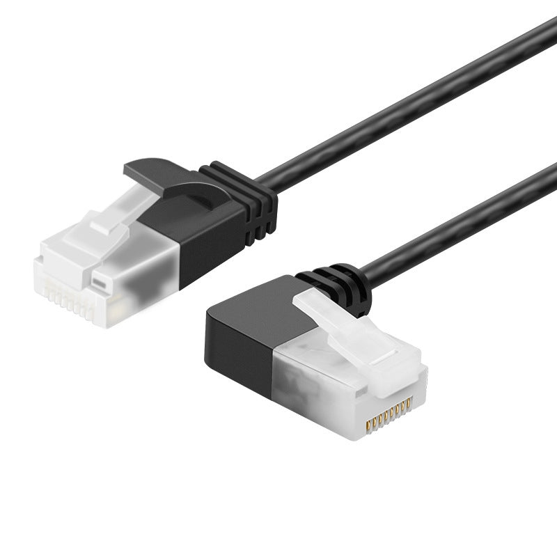 CE-LINK 1m Cat6a Slim Ethernet Cable 10Gbps RJ45 LAN Network Cable Gigabit High Speed Gaming UTP Patch 32AWG Wire - Left Angle
