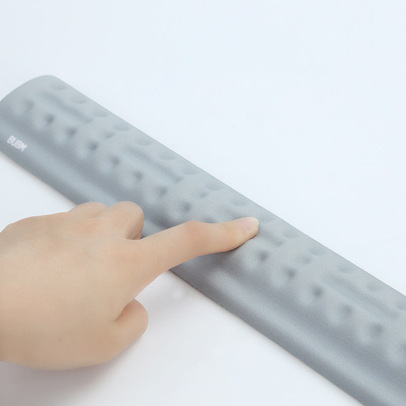 Bubm MHST Keyboard Wrist Rest Pad Memory Foam Ergonomic Design Computer Mouse Wrist Cushion Support for Working and Gaming, Size: L - Pink