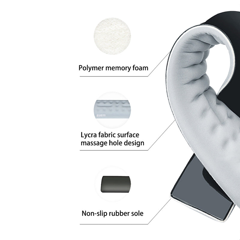 Bubm MHST Anti-Slip Comfortable Memory Foam Wrist Support Cushion Ergonomic Design Keyboard Wrist Rest Pad, Size: S - Grey