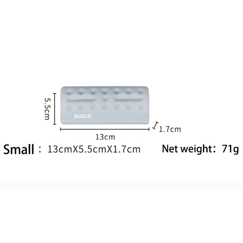 Bubm MHST Anti-Slip Comfortable Memory Foam Wrist Support Cushion Ergonomic Design Keyboard Wrist Rest Pad, Size: S - Black