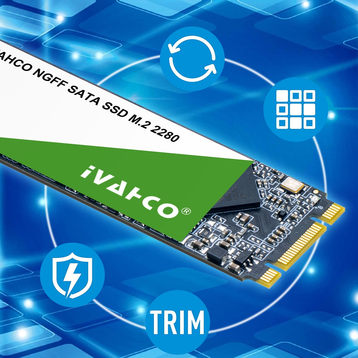 512GB NGFF SATA SSD M.2 2280 Internal Solid State Drive Hard Disk (Read / Write Speed up to 560 / 530MB / s)