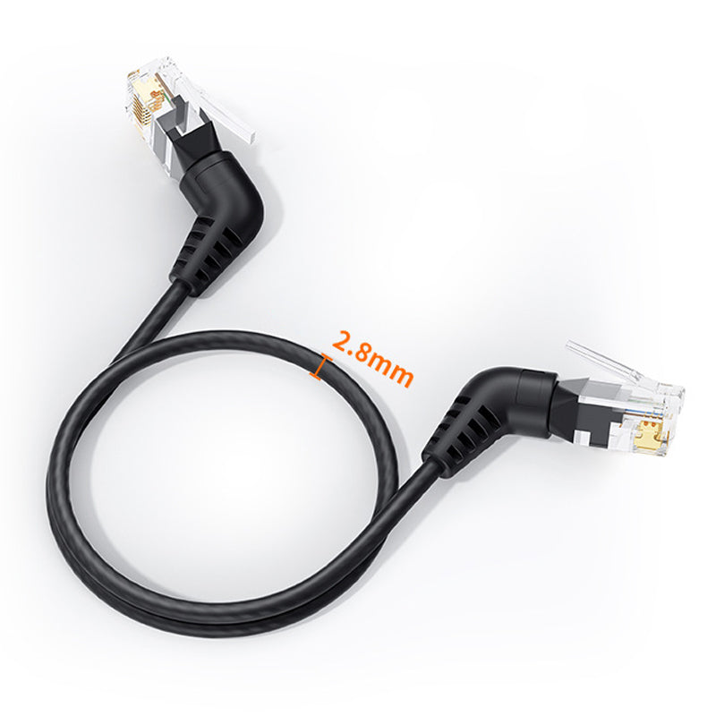 Cablecreation CL0370 2m Cat6A Ethernet Patch Cable Network RJ45 LAN Internet Cord with Rotation Connectors