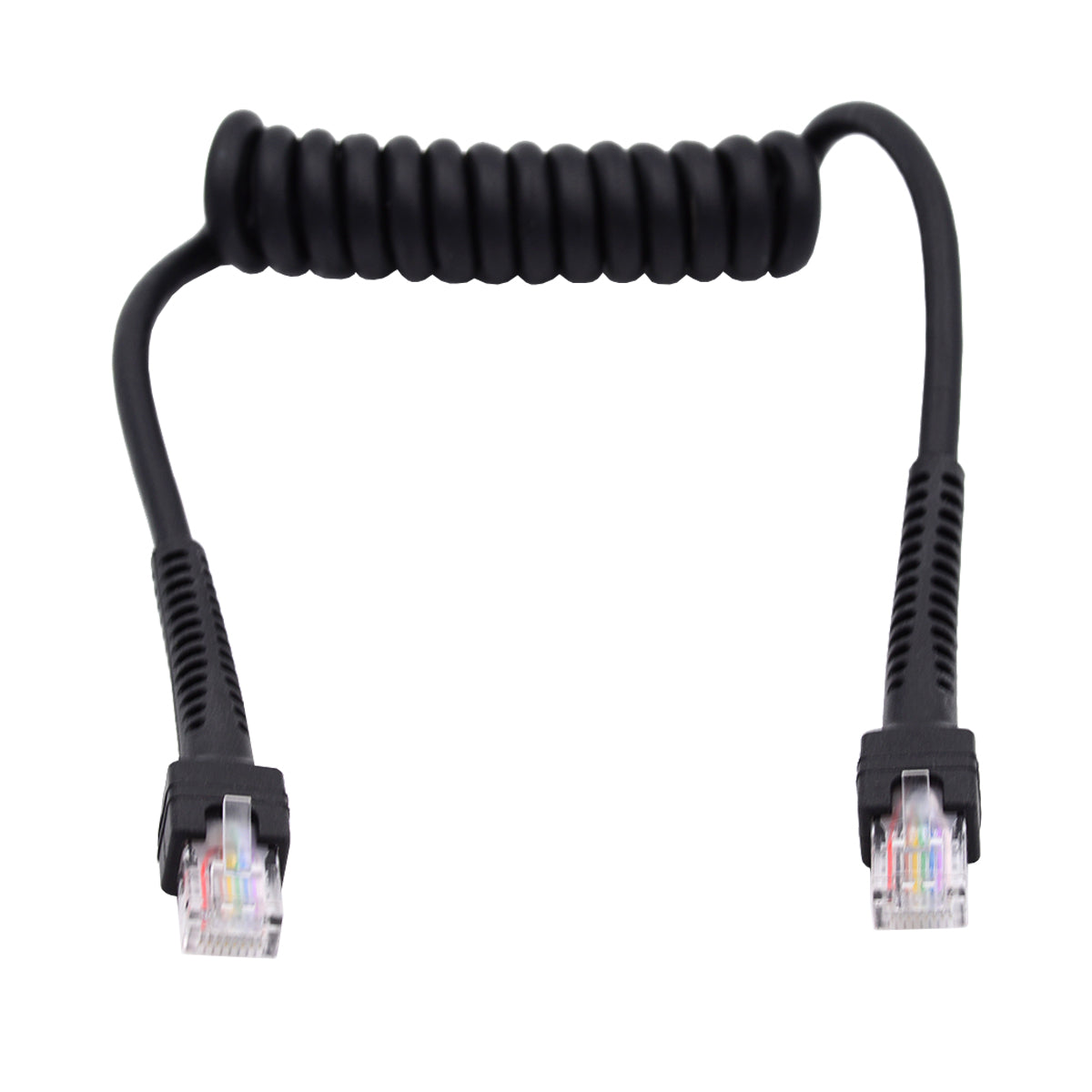 UT-019-1.0M RJ45 Male to Cat6 Male 8P8C UTP Stretch Coiled Cable LAN Ethernet Network Patch Cord 100cm