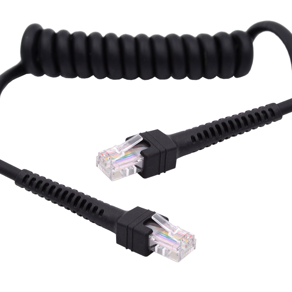 UT-019-1.0M RJ45 Male to Cat6 Male 8P8C UTP Stretch Coiled Cable LAN Ethernet Network Patch Cord 100cm