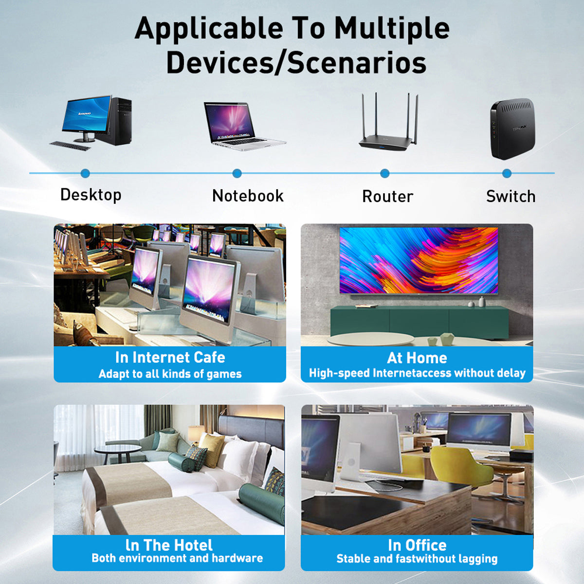 UT-019-1.0M RJ45 Male to Cat6 Male 8P8C UTP Stretch Coiled Cable LAN Ethernet Network Patch Cord 100cm