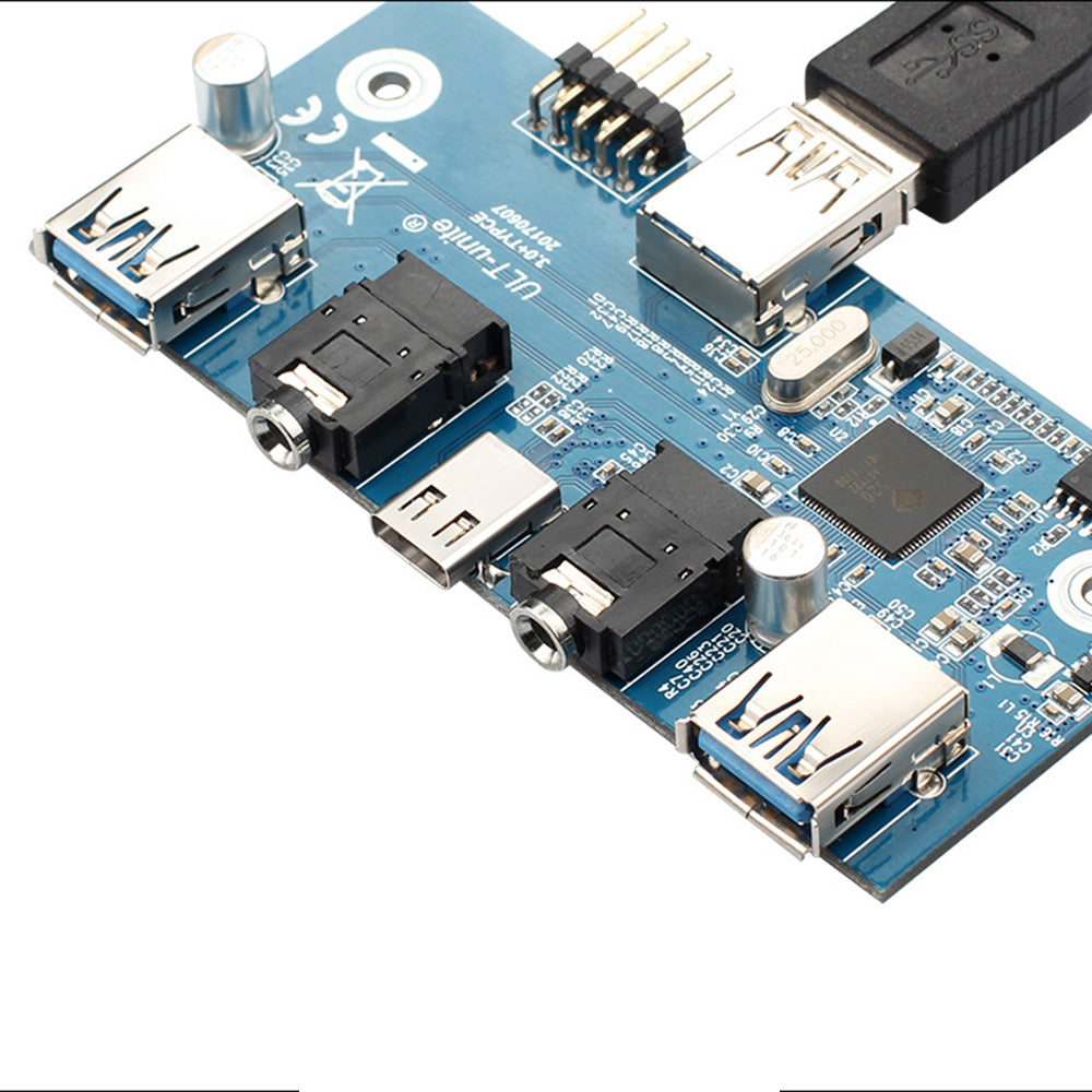 3.5 Inch USB Type-C HD Audio USB3.0 Front Panel Computer Case Accessories - Black