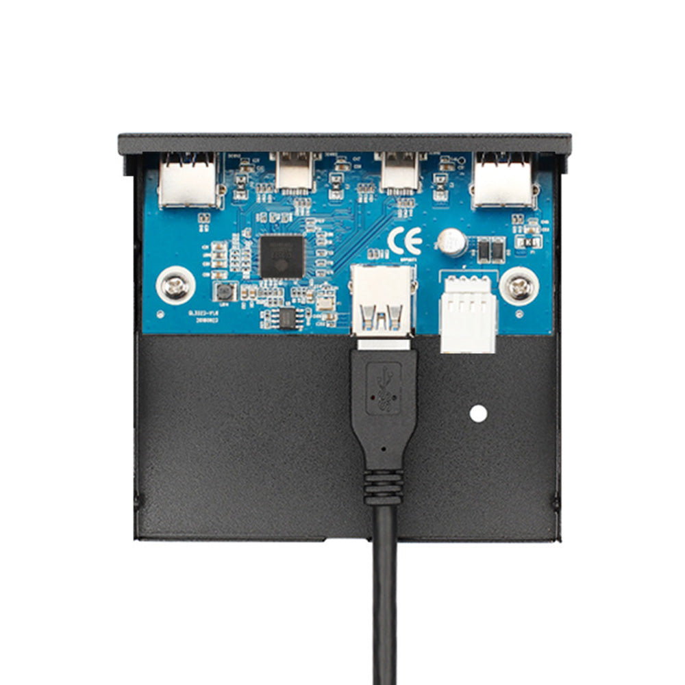 3.5 Inch Extension Board Computer Case Front Panel with 2-port USB 3.0 Type A 2-port USB Type C - Black