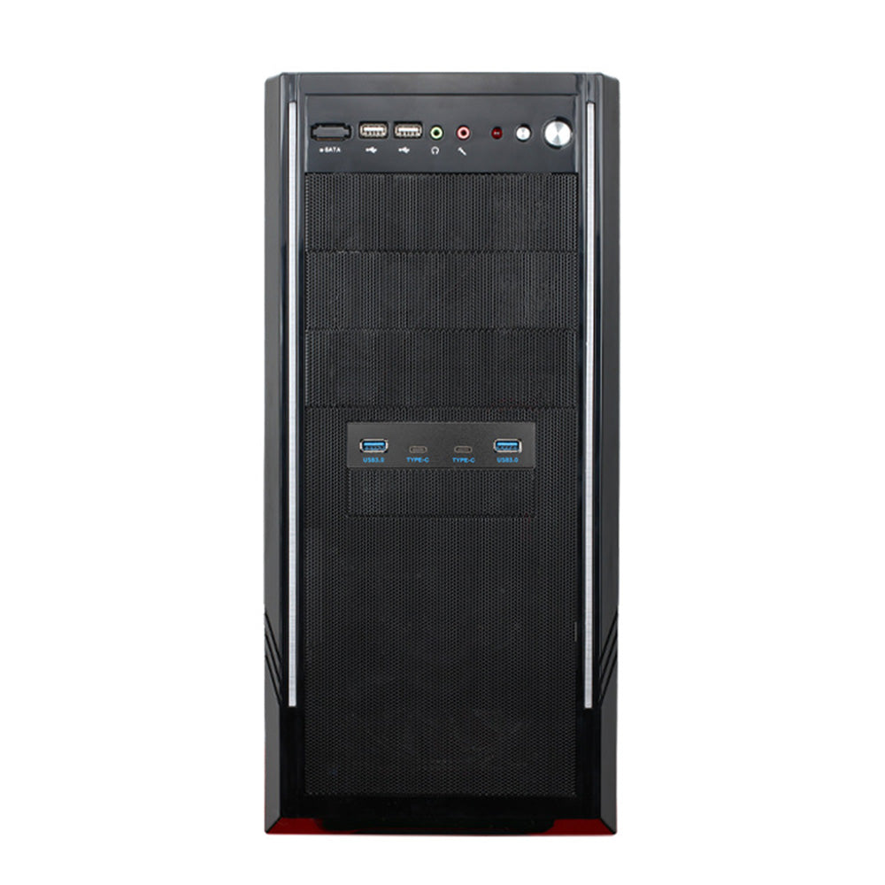 3.5 Inch Extension Board Computer Case Front Panel with 2-port USB 3.0 Type A 2-port USB Type C - Black