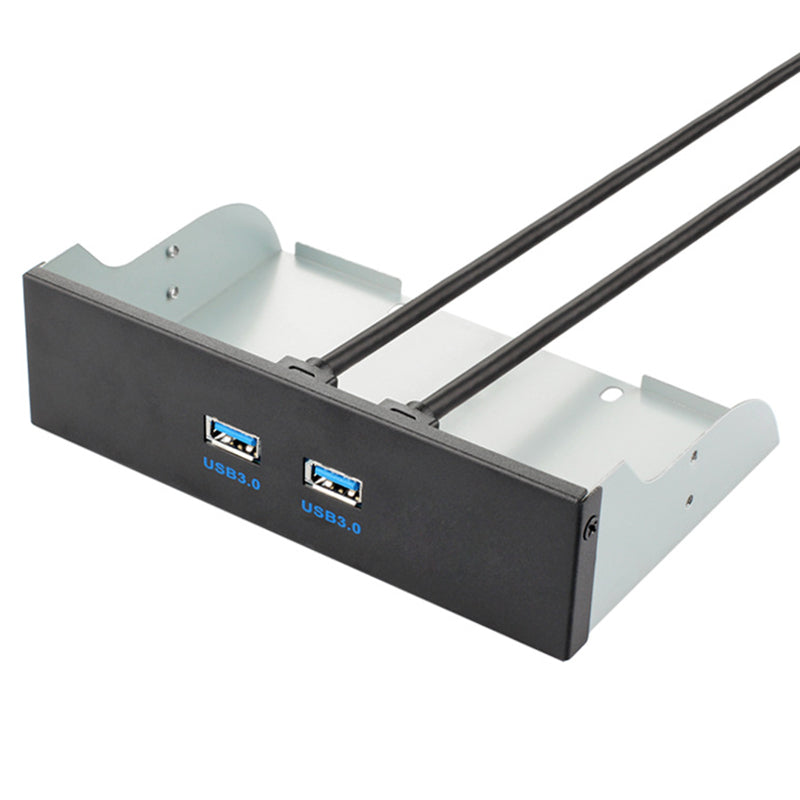 2 Port USB 3.0 Front Panel Optical Drive 5.25 inch Panel Computer Expansion Board for Computer Case (0.8m) - Black