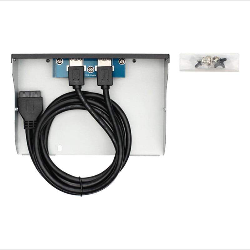 2 Port USB 3.0 Front Panel Optical Drive 5.25 inch Panel Computer Expansion Board for Computer Case (0.8m) - Black