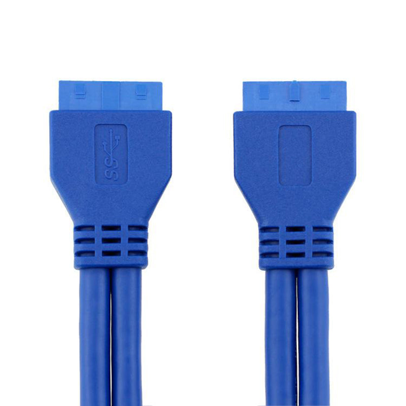 5Gbps High Speed Female to Female Connector USB 3.0 Motherboard 20 Pin Header Extension Adapter Cable 0.5m