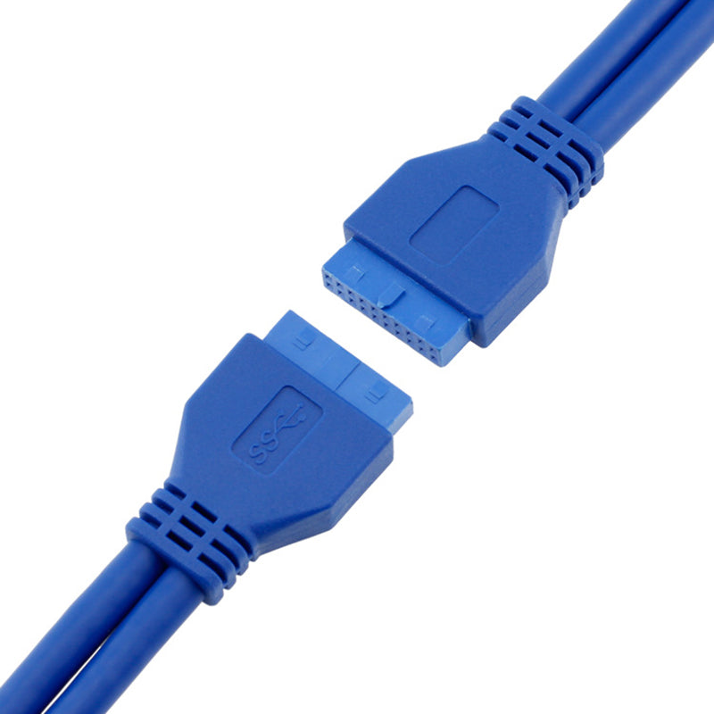 5Gbps High Speed Female to Female Connector USB 3.0 Motherboard 20 Pin Header Extension Adapter Cable 0.5m