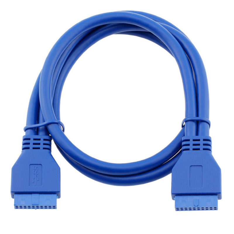 5Gbps High Speed Female to Female Connector USB 3.0 Motherboard 20 Pin Header Extension Adapter Cable 0.5m