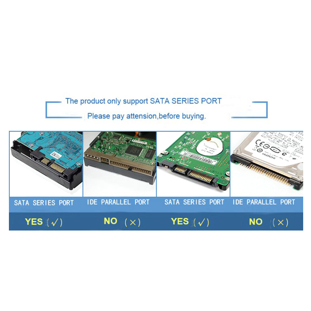 USB3.0+USB2.0 to SATA7+15 Adapter Cable Gold-plated Converter Cord for 2.5-inch HDD SSD (0.15m) - Black