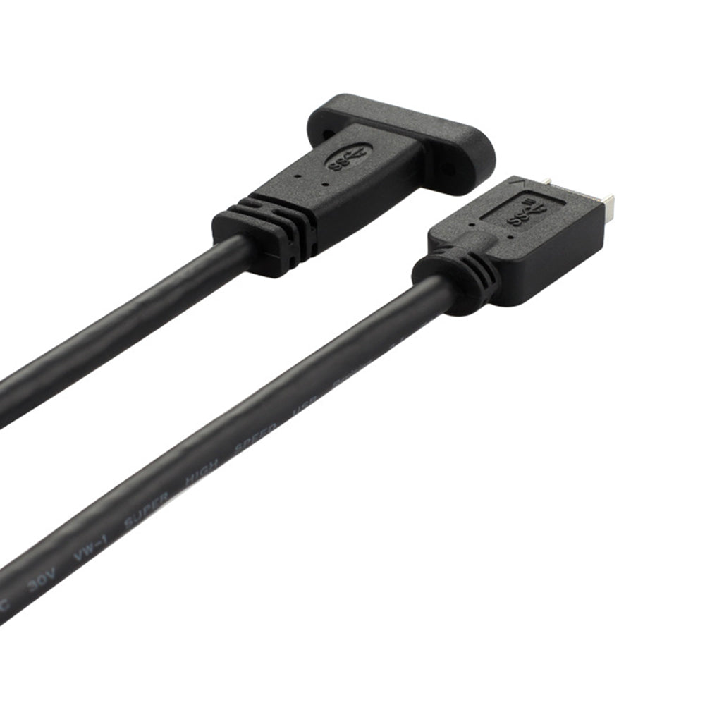 USB3.1 Type-E Male to Type-C Female Adapter High-speed Transmission Cable with Slot Panel Screw