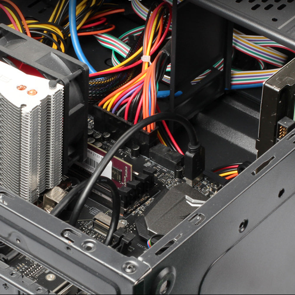 USB3.1 Type-E Male to Type-C Female Adapter High-speed Transmission Cable with Slot Panel Screw