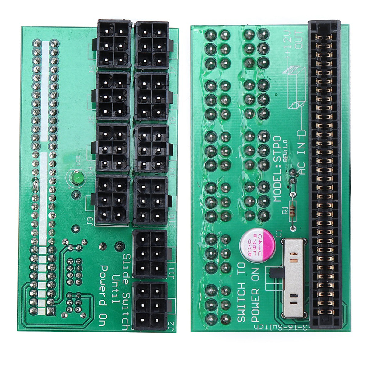 10 Groups 6 Pin Power Supply Board 12V Graphics Card Adapter for HP Dell Huawei Lenovo