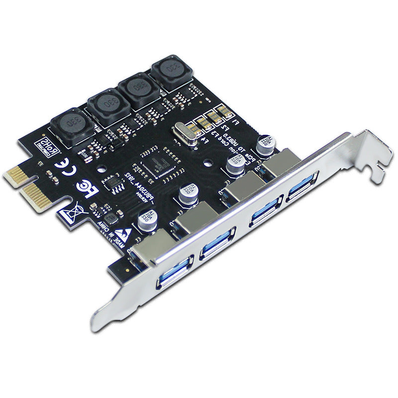 Desktop Computer USB3.0 Express Card Adapter PCI-E to USB3.0 Expansion Card Rear 4-port USB NEC Free Power Supply