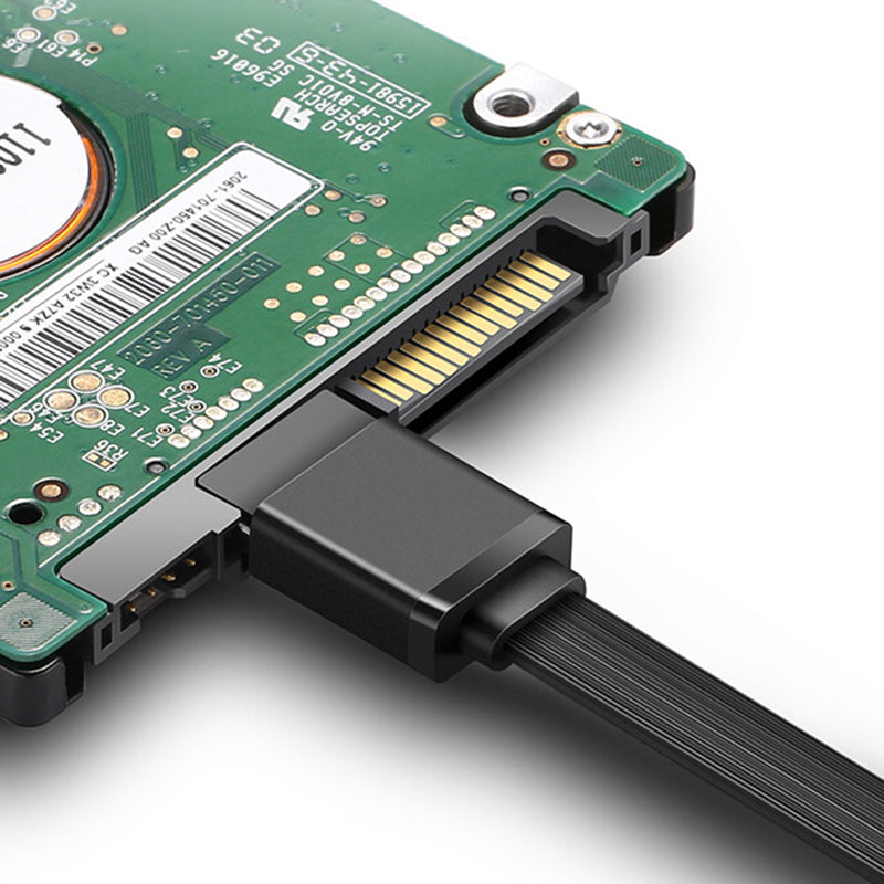 Uniqkart 50399 0.5m SATA 3.0 High Speed Male to Female Extension Cable Hard Disk Optical Drive Cord