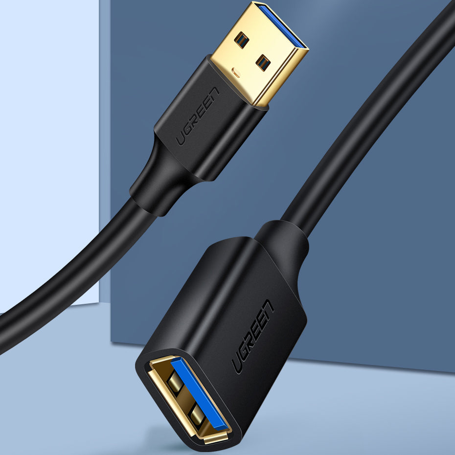 Uniqkart 10368 1m USB 3.0 Extension Cable Male to Female High Speed Data Transfer for Webcam USB Keyboard USB Flash Drive
