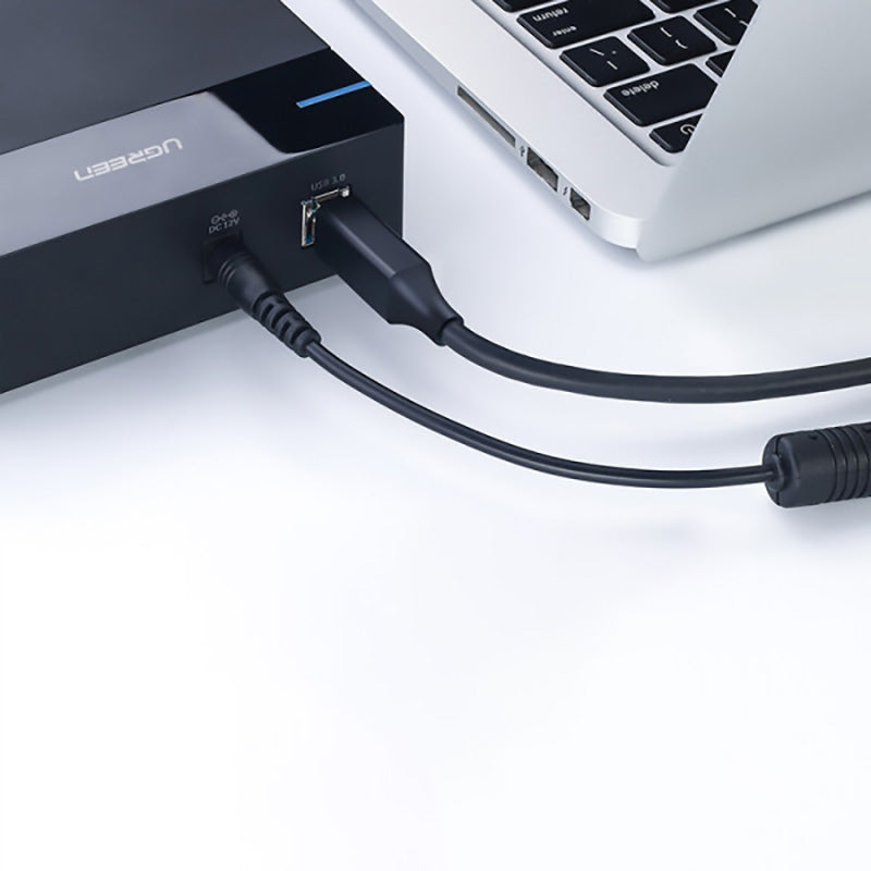 UGREEN 10372 2m USB3.0 Printer Data Cable High-Speed 5Gbps USB A Male to USB B Male Cable Adapter Mobile Hard Disk Box Monitor Fax Machine Cable for Printer/Scanner