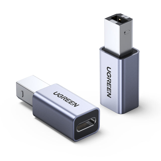 USB 2.0 Type C Printer Adapter USB C Female to USB B Male Converter with Nickel-plated Connector for Printer Hard Drive Base Fax Machine Scanner