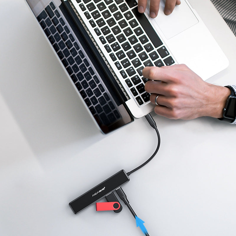 Uniqkart CM070 USB-C Hub 5 in 1 USB C to 2 USB2.0+HD+USB3.0+60W PD Charging Docking Station USB-C Splitter Hub