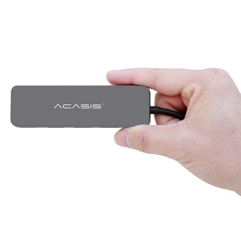 Uniqkart HS080 0.3m Mini USB Hub Cable USB3.0 to 4 USB3.0 Hub Adapter Portable Multi-Port Splitter Data Transfer Support 5Gbps High-Speed Transmission