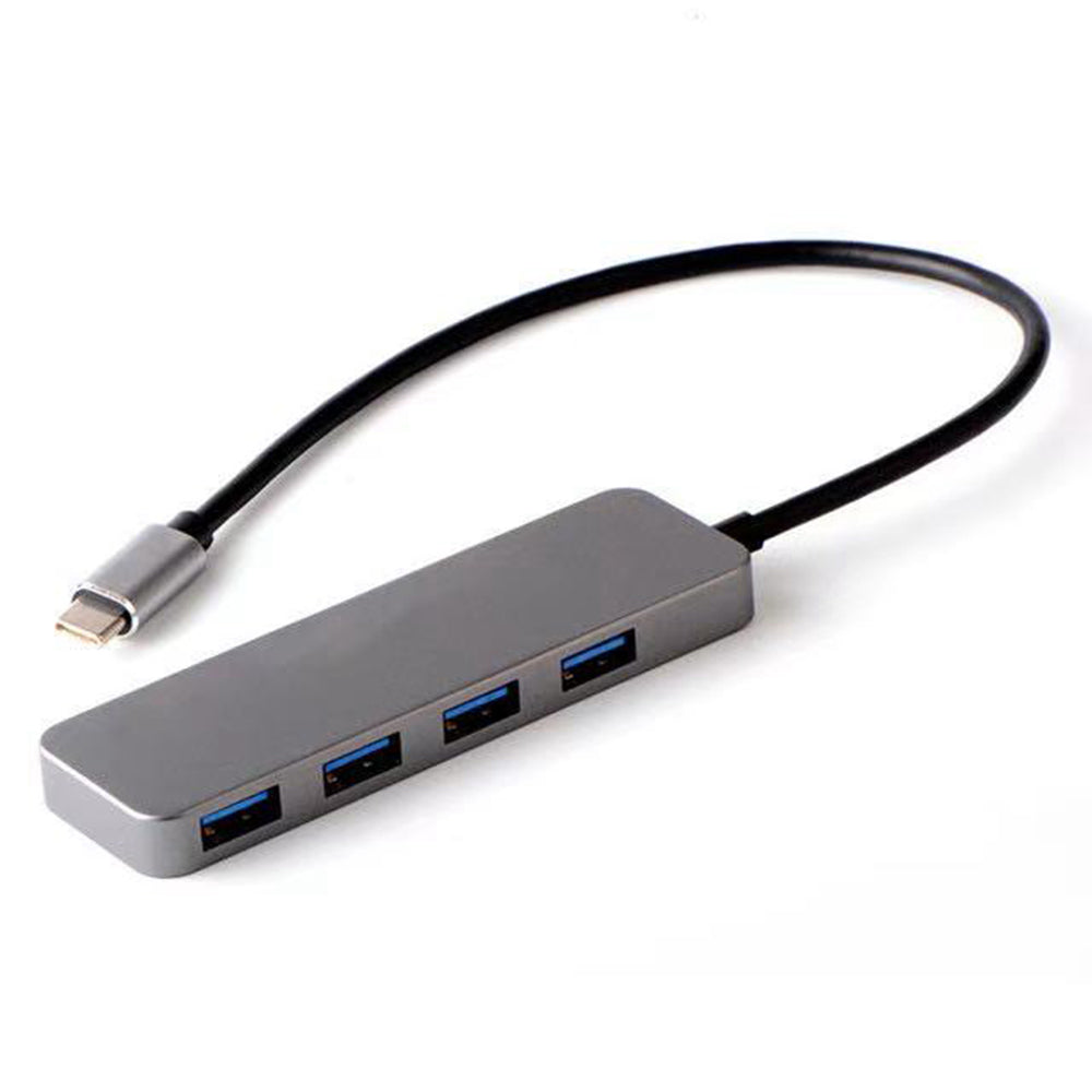 Uniqkart HS080 0.3m Mini USB Hub Cable USB3.0 to 4 USB3.0 Hub Adapter Portable Multi-Port Splitter Data Transfer Support 5Gbps High-Speed Transmission