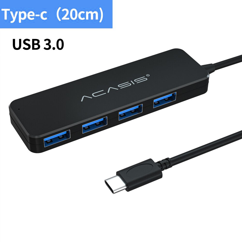 Uniqkart AC3-L42 0.2m USB-C to 4 USB3.0 Hub Type-C Splitter Converter Multi-Port Type-C Adapter Cable Support 5Gbps Data Transmiison