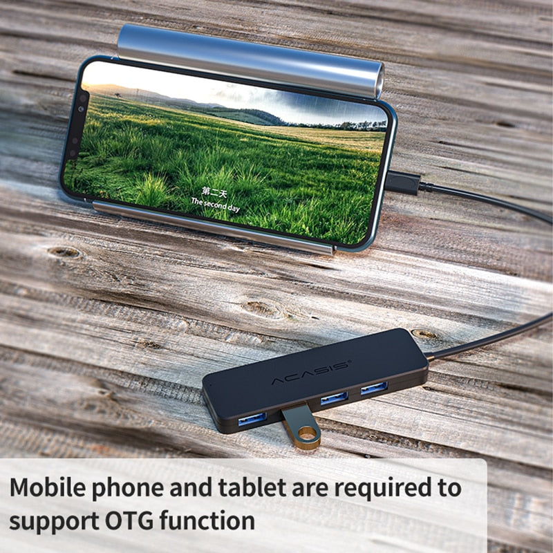 Uniqkart AC3-L42 0.2m USB-C to 4 USB3.0 Hub Type-C Splitter Converter Multi-Port Type-C Adapter Cable Support 5Gbps Data Transmiison