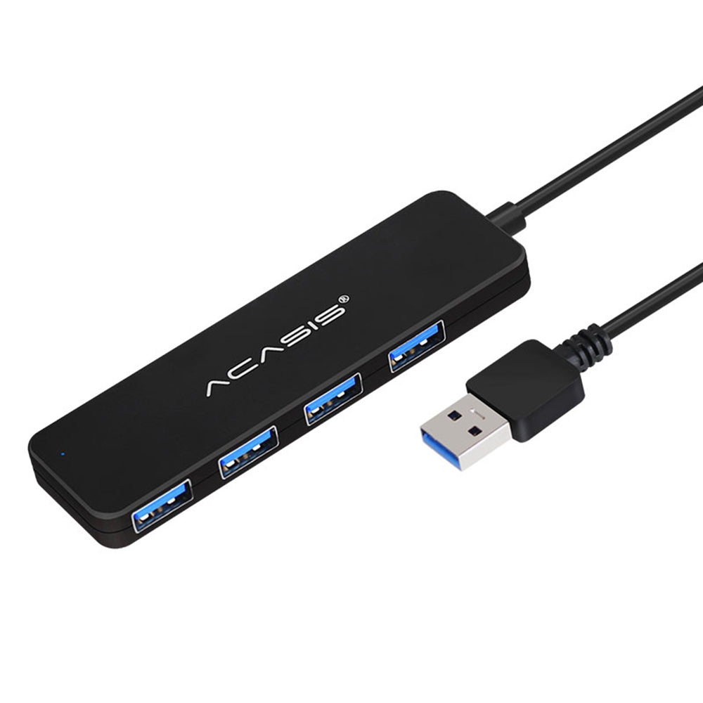 Uniqkart AB3-L42 0.2m Cable 4 Ports USB3.0 Splitter Computer Laptop 5Gbps High Speed Transmission USB Hub