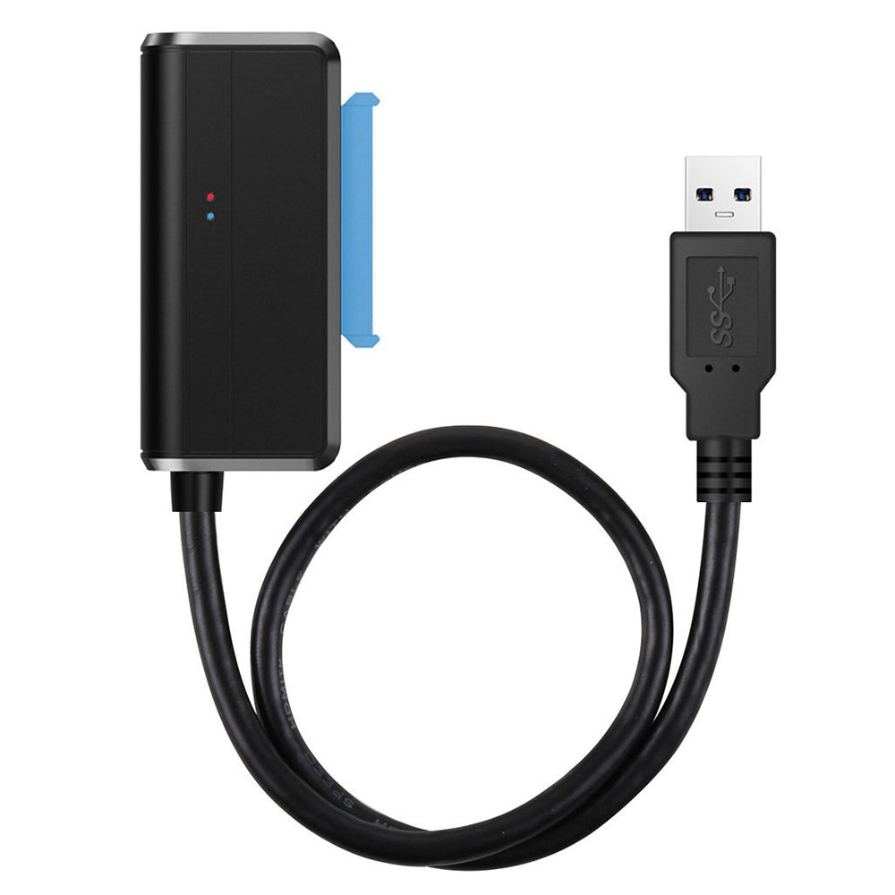 U3-027-RI 0.3m USB 3.0 to Angled SATA 22 Pin Adapter Cable for 2.5" 3.5" Hard Disk Drive SSD for Desktop Laptop (No Power Supply)