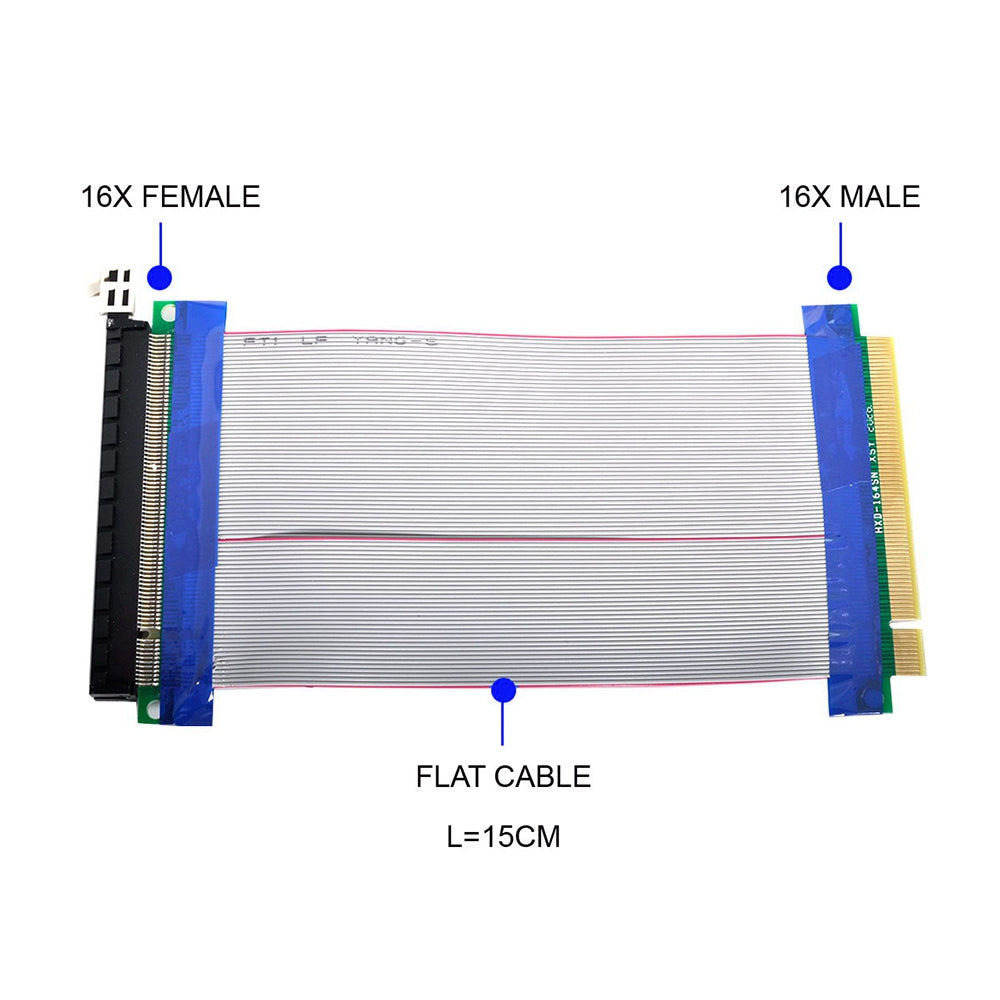 EP-075+SA-001 NGFF M-key NVME AHCI SSD to PCI-E 3.0 X16 Vertical Adapter with PCI-E 16X Extension Cable