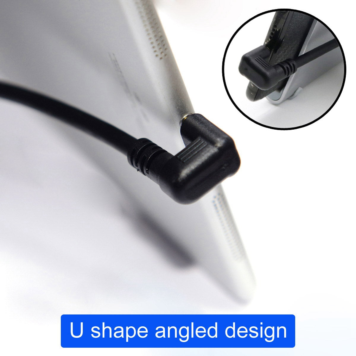 UC-049-OS 0.3m USB-C Cable 180-Degree Elbow Type-C Male to Type-C Female Extension Data Cable Support 10Gbps Transmission