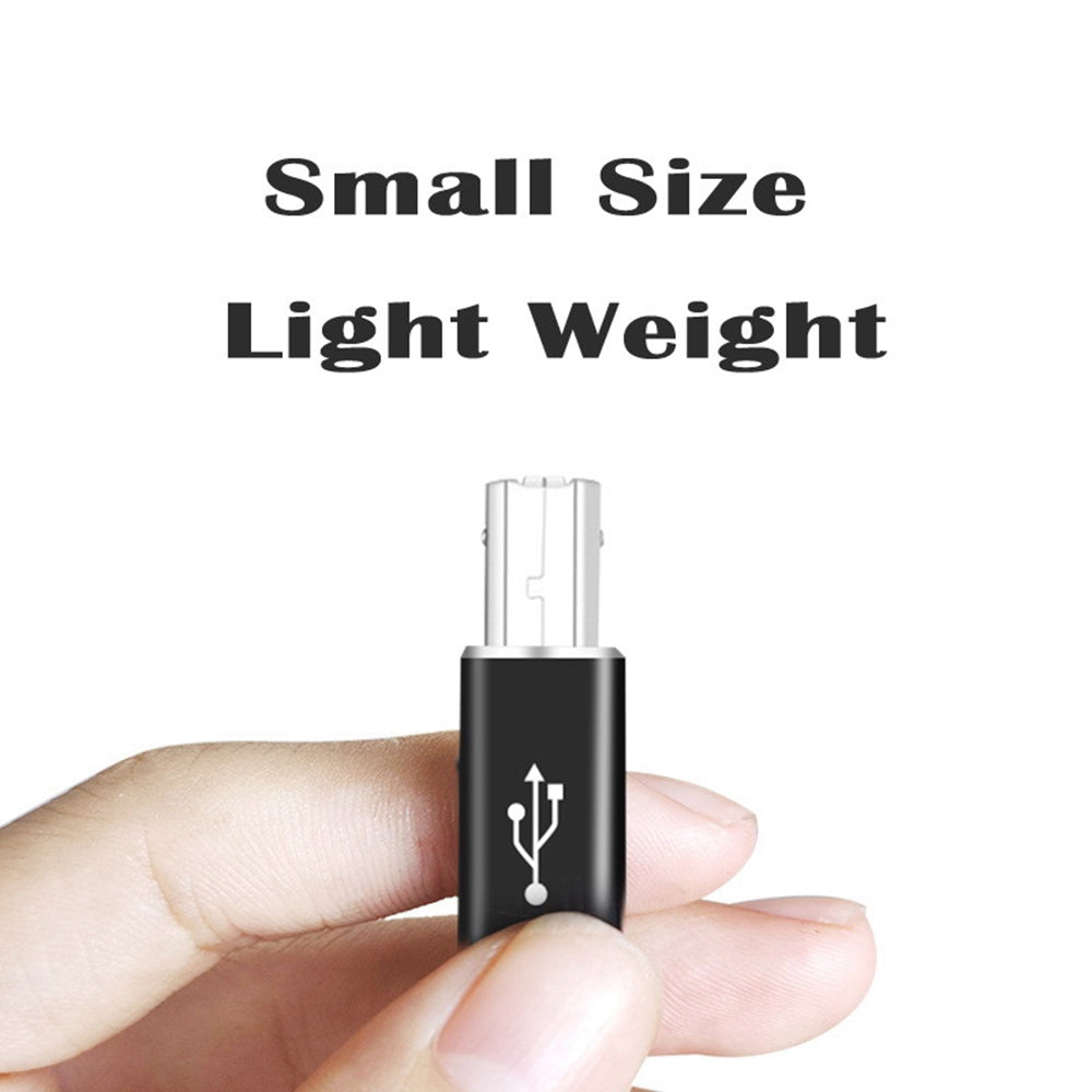 UC-163 2Pcs USB-C Female to USB-B Male Adapters Converter (Grey+Black)