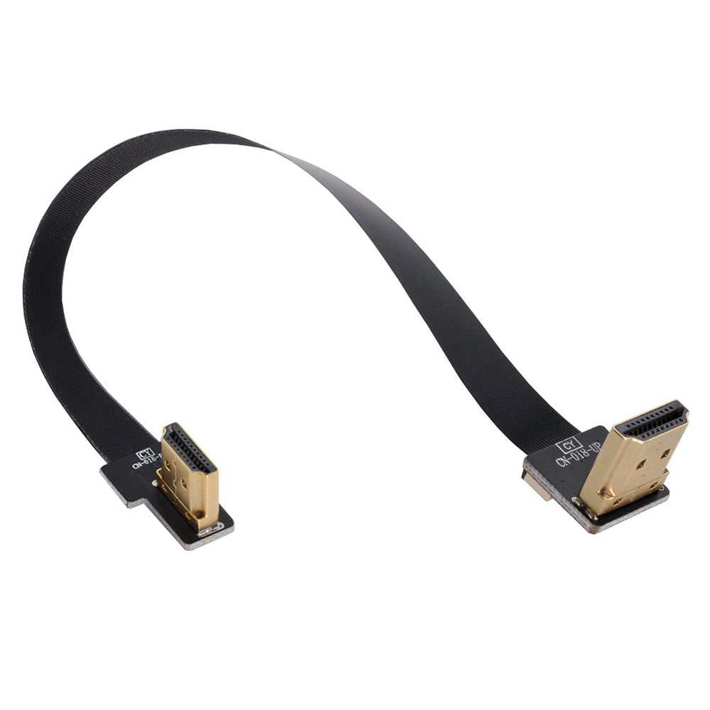 HD-206-RU-0.2M CN-018-RI/CN-018-UP/CN-019-0.2M Up Angled to Right Angled FPV HDMI Type A Male to HDMI Male HDTV FPC Flat Cable