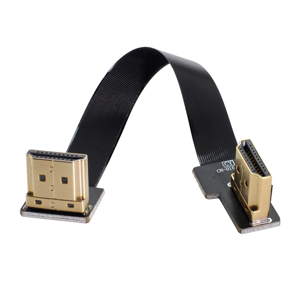 HD-206-RU-0.2M CN-018-RI/CN-018-UP/CN-019-0.2M Up Angled to Right Angled FPV HDMI Type A Male to HDMI Male HDTV FPC Flat Cable