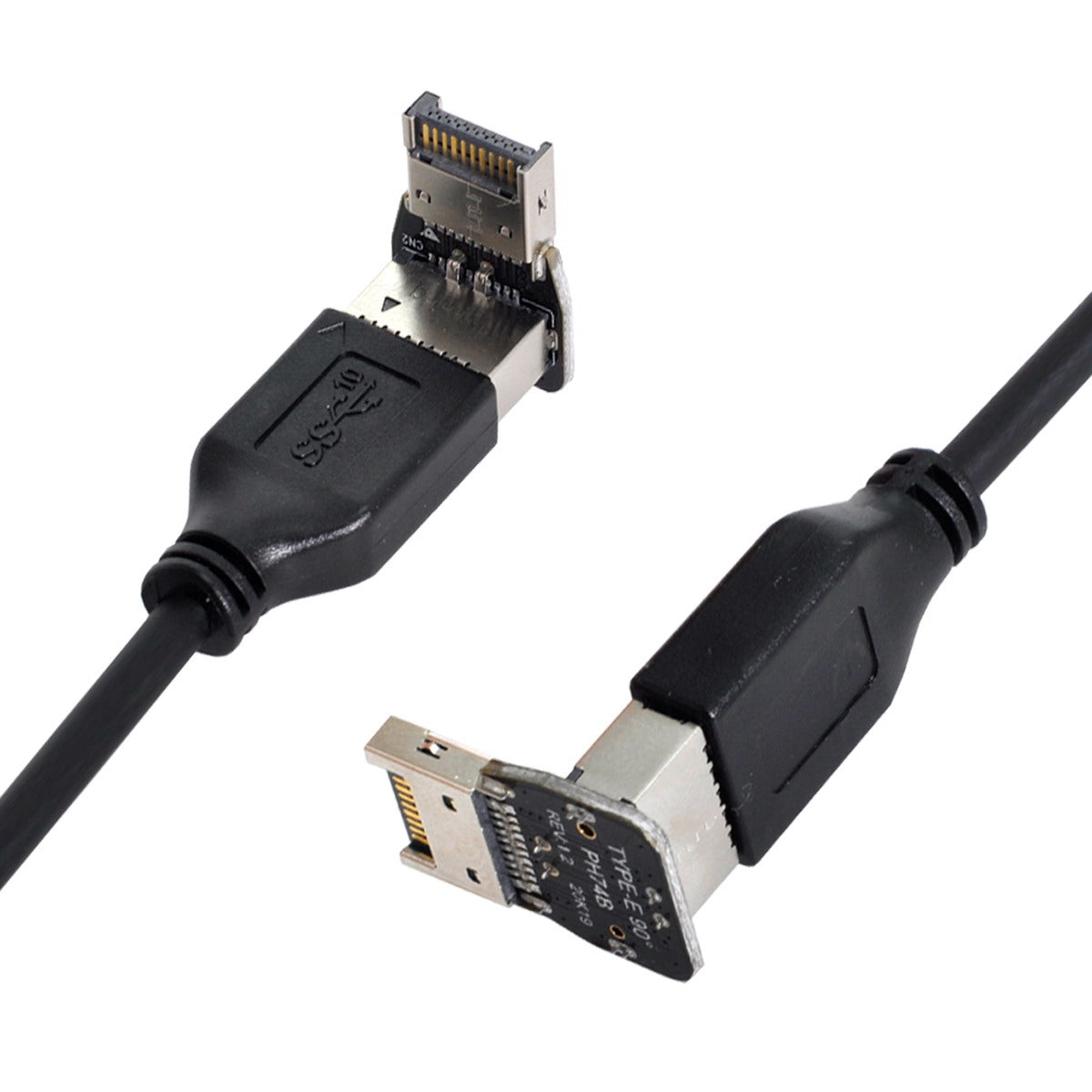 UC-029 2Pcs USB 3.1 Front Panel Header Male to Female Type-E Motherboard Extension Adapter