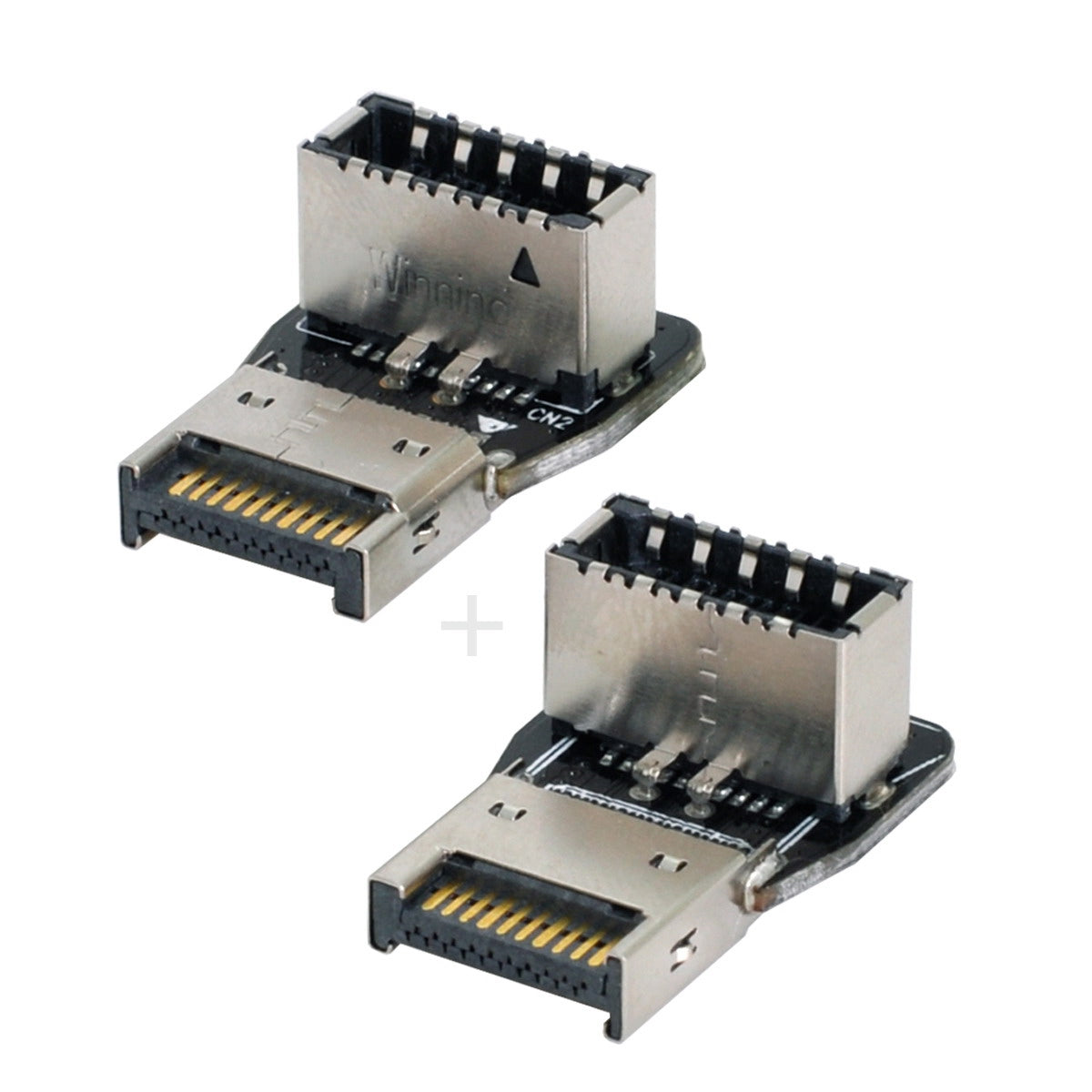 UC-029 2Pcs USB 3.1 Front Panel Header Male to Female Type-E Motherboard Extension Adapter