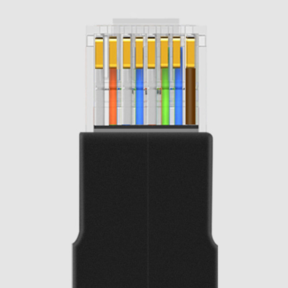 Cablecreation CL0101 90 Degrees RJ45 Adapter Male to Female Right Angle Ethernet Socket Network Cable Connector