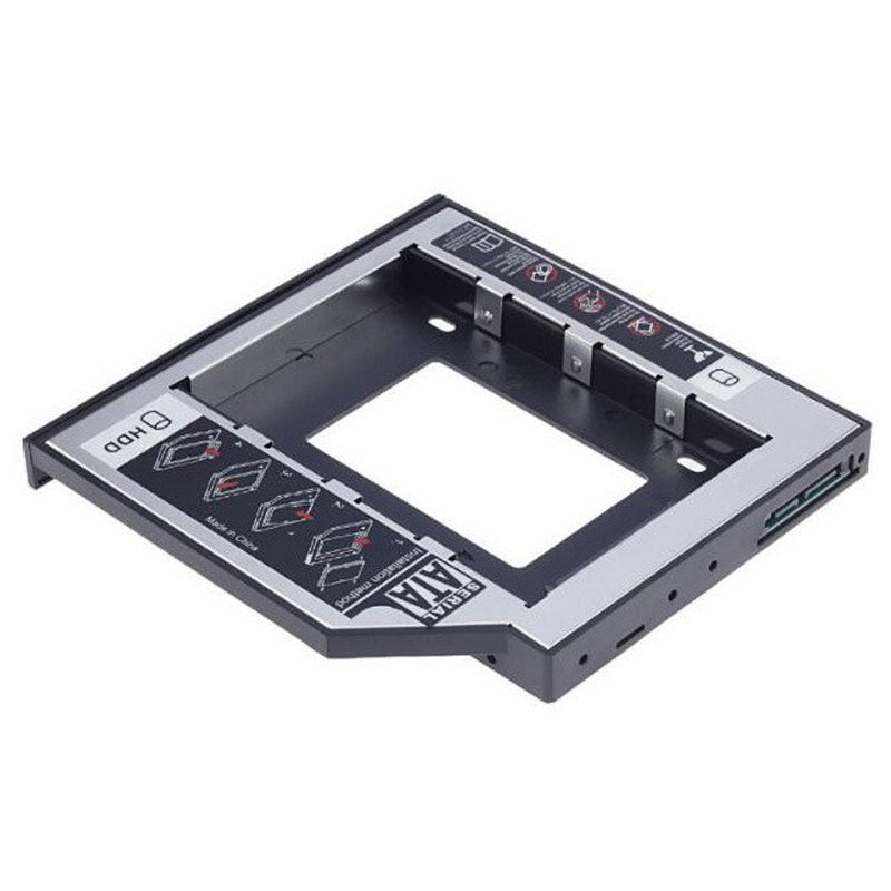 2.5inch SSD Caddy Adapter SATA 3.0 Interface Hard Drive Holder Aluminum HDD Caddy 12.7mm Hard Drive Mounting Bracket for Laptops, Computers - 12.7mm