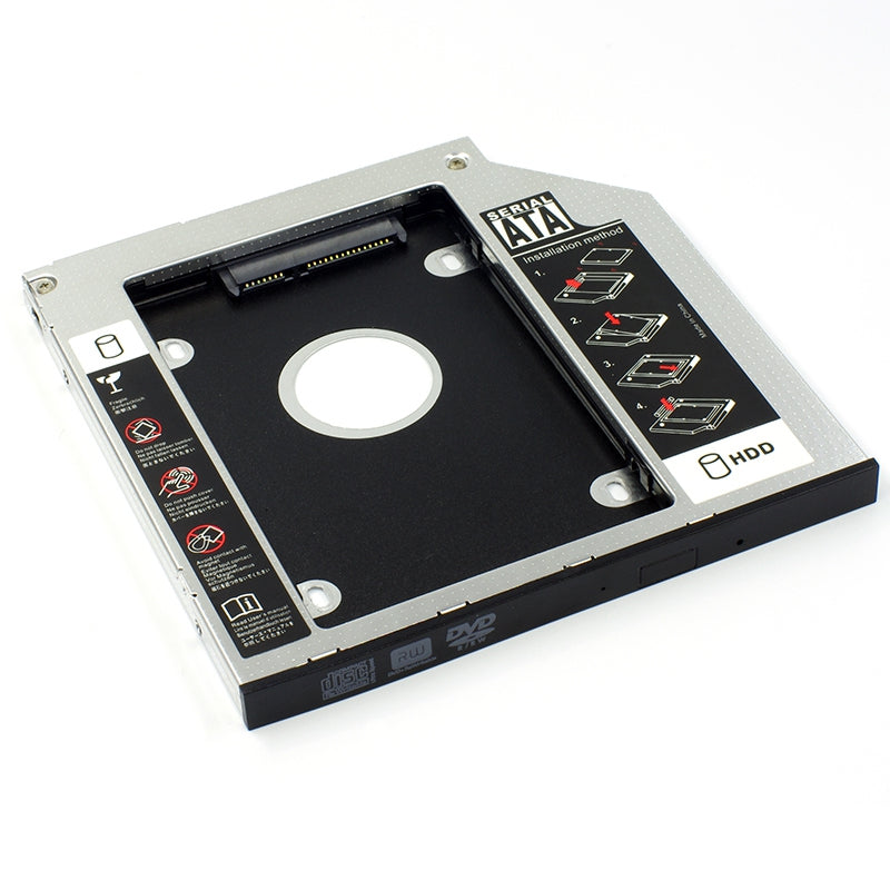 2.5 Inch Notebook Computer Internal SSD Hard Disk Drive Mounting Bracket Holder (All Aluminum Alloy) - 9.5mm